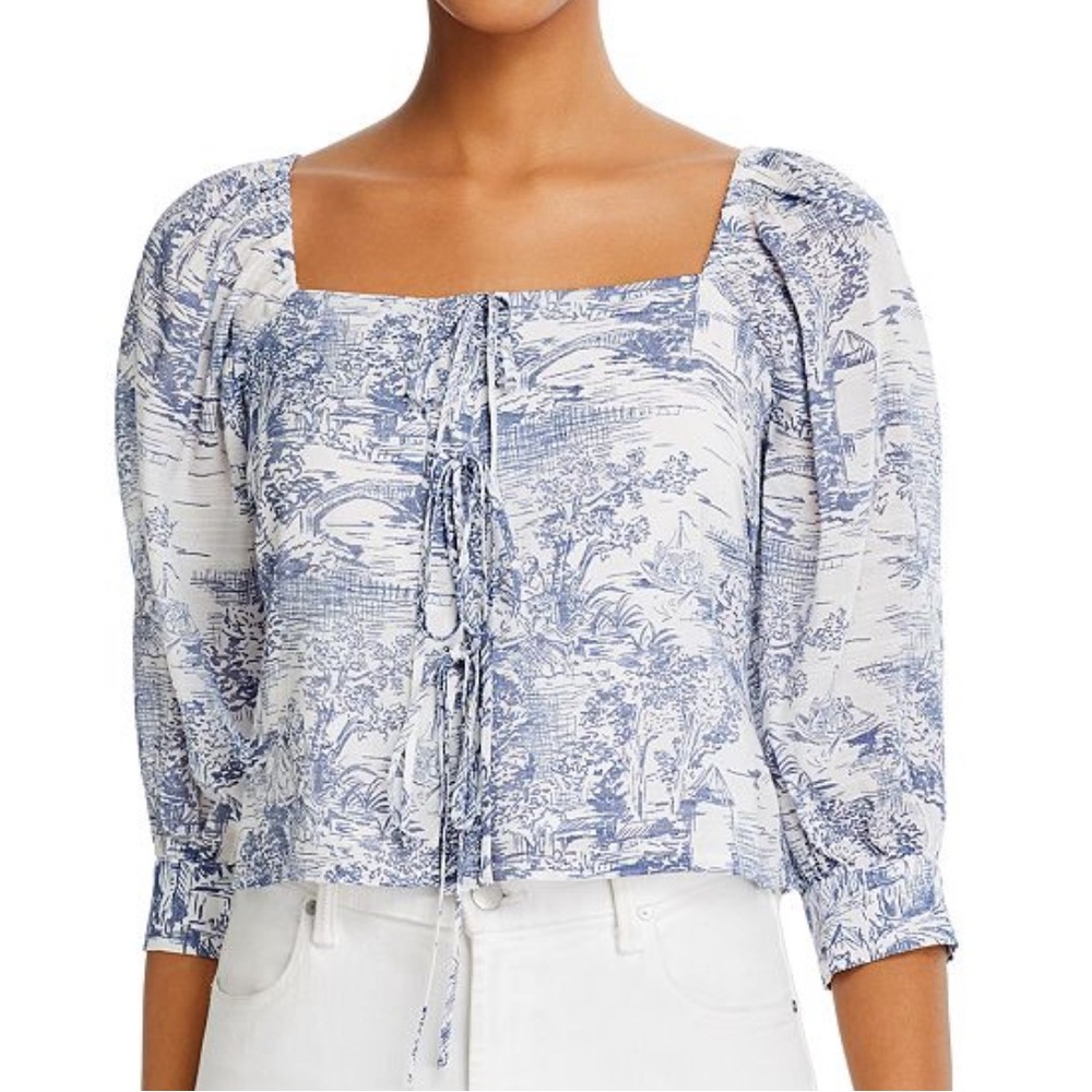 Lucy Paris Puff-Sleeve Top